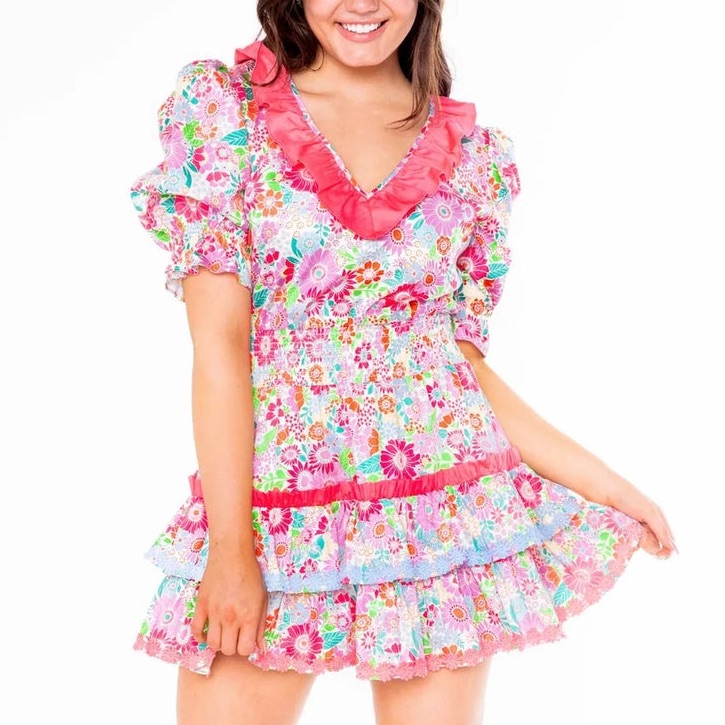 Alden Adair Kelsey Dress In Happy Daze, Nwt, Size L